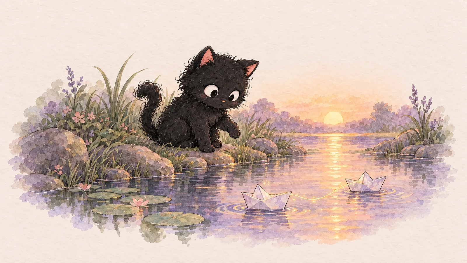 Mochi the black cat, anxious avoidant cycle.