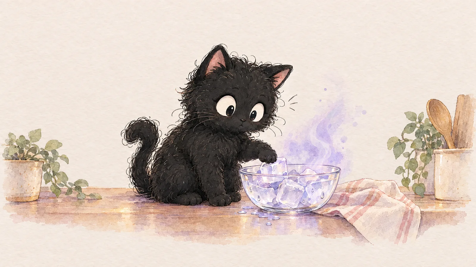 Mochi the black cat, calm down fast.