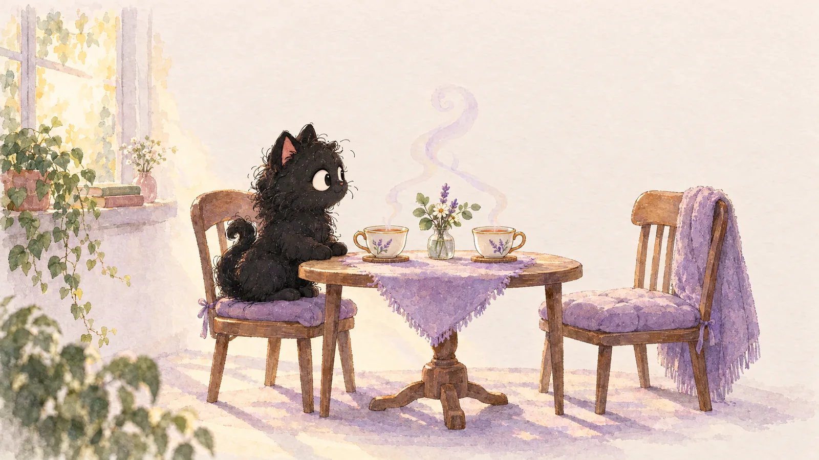 Mochi the black cat, communicate better together.