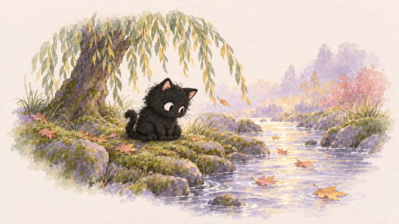 Mochi the black cat, stop ruminating.